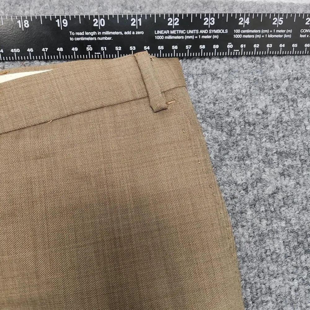 Bresciani Dress Pants Mens 42x29 Beige Wool Super 150's Lined Italy Classic Fit